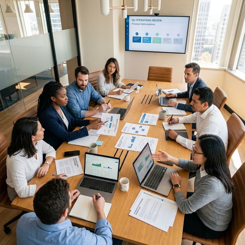 Equipo de confirmación con clientes